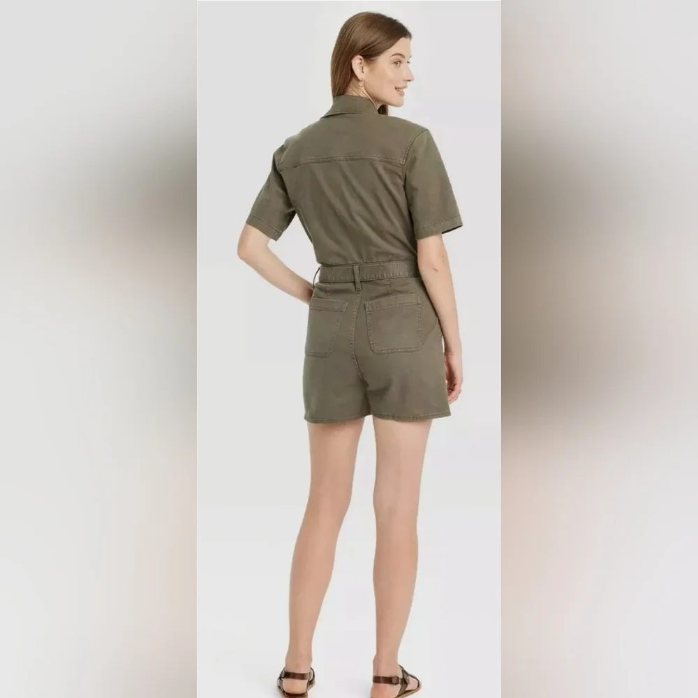 NWT Universal Thread Denim Short Sleeve Romper - Picture 2 of 4
